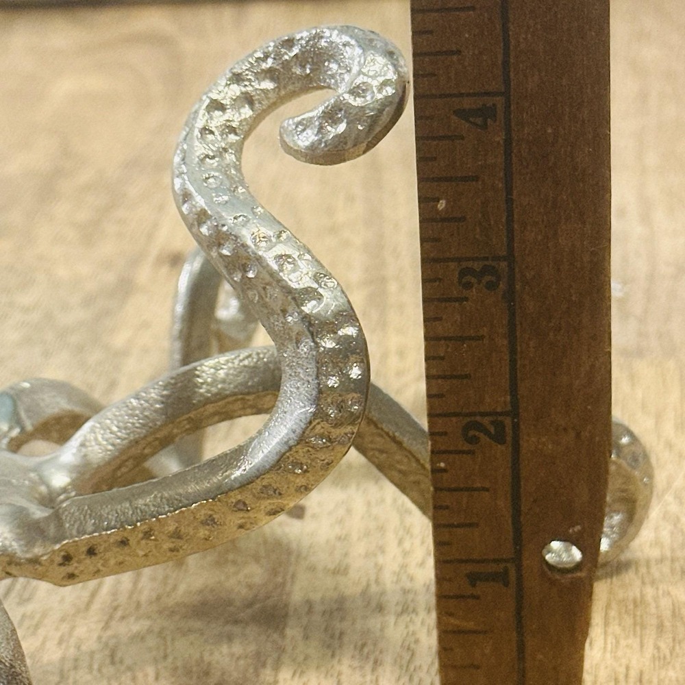 Octopus Shelf Decor Pewter Finish Nautical Statue Coastal Marine Life Figure 11" - Picture 7 of 7